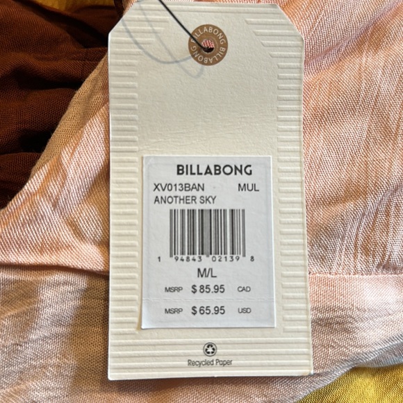 Billabong summer wrap, new with tags. Love that boho style! - Picture 6 of 6